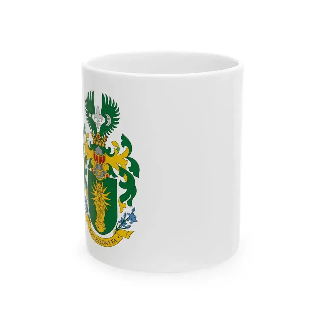 Flag of Kisasszonyfa (Hungary) White Coffee Mug 11oz - Go Mug Yourself