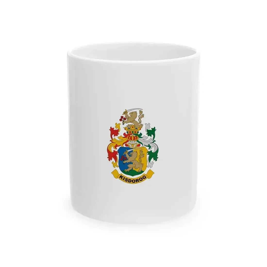 Flag of Kisdorog vertical (Hungary) White Coffee Mug 11oz - Go Mug Yourself