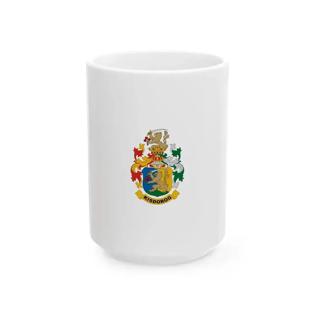Flag of Kisdorog vertical (Hungary) White Coffee Mug 15oz - Go Mug Yourself
