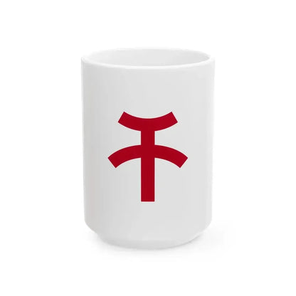 Flag of Kishiwada Osaka (Japan) White Coffee Mug 15oz - Go Mug Yourself