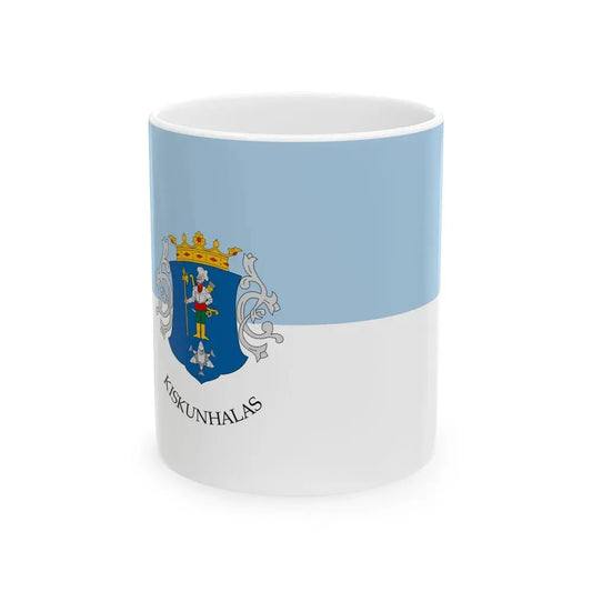 Flag of Kiskunhalas (Hungary) White Coffee Mug 11oz - Go Mug Yourself