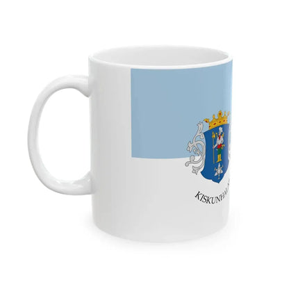 Flag of Kiskunhalas (Hungary) White Coffee Mug - Go Mug Yourself