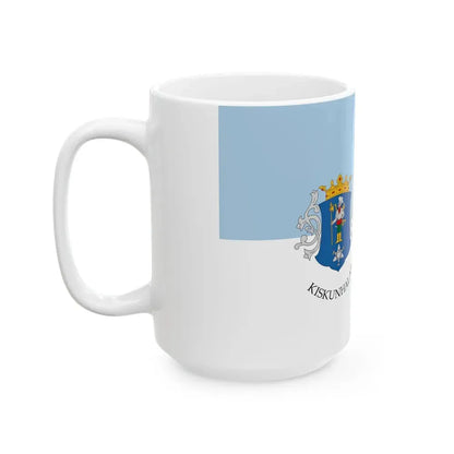 Flag of Kiskunhalas (Hungary) White Coffee Mug - Go Mug Yourself