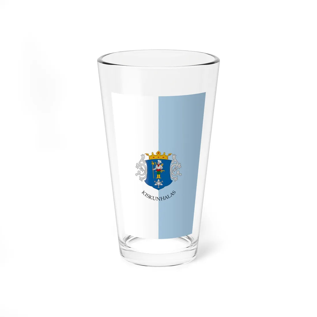 Flag of Kiskunhalas vertical (Hungary) Pint Glass 16oz 16oz - Go Mug Yourself