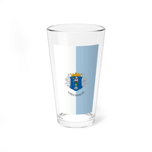 Flag of Kiskunhalas vertical (Hungary) Pint Glass 16oz 16oz - Go Mug Yourself