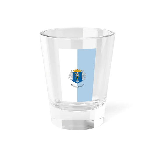 Flag of Kiskunhalas vertical (Hungary) Shot Glass 1.5oz 1.5oz - Go Mug Yourself