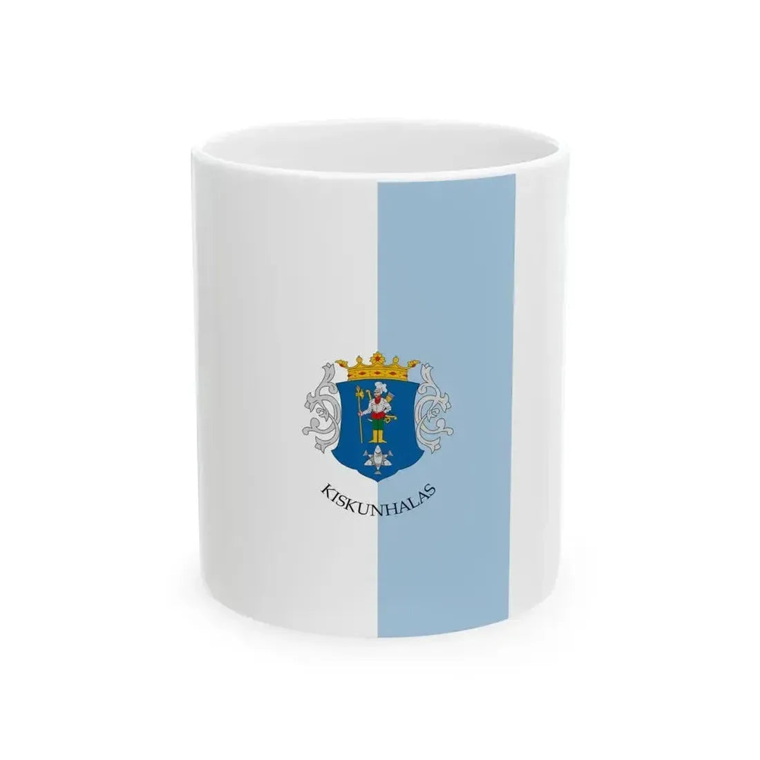 Flag of Kiskunhalas vertical (Hungary) White Coffee Mug 11oz - Go Mug Yourself