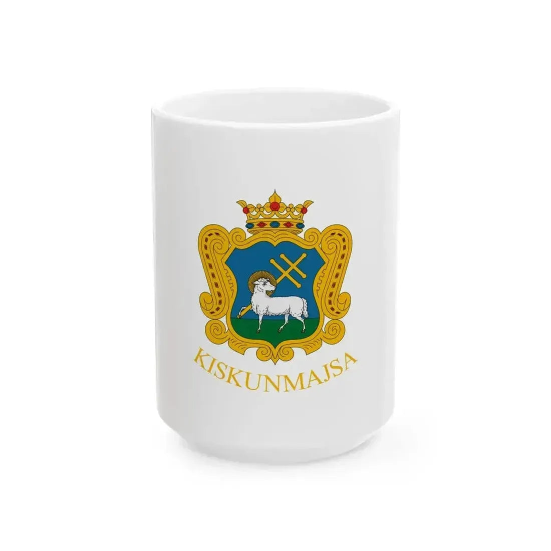 Flag of Kiskunmajsa (Hungary) White Coffee Mug 15oz - Go Mug Yourself