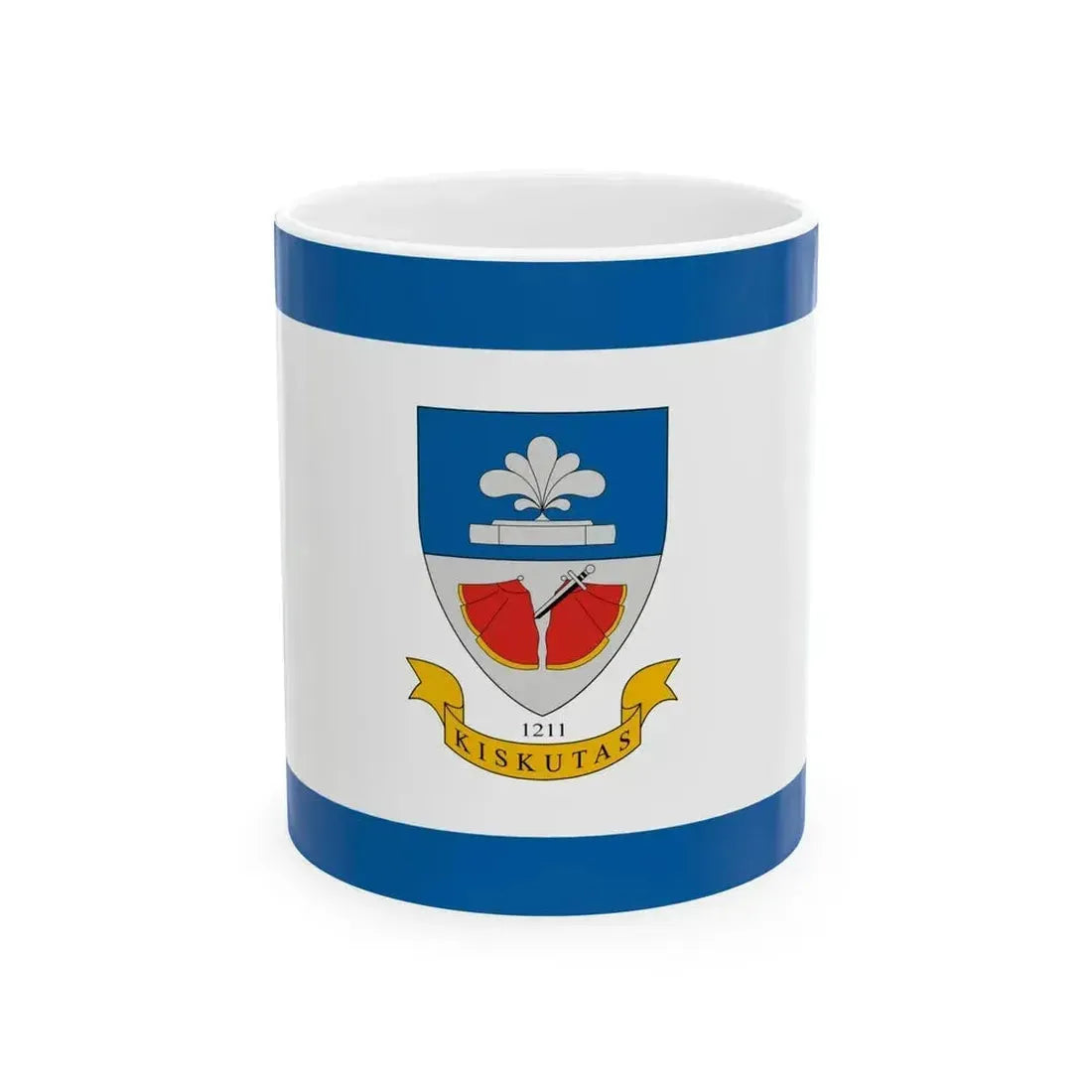 Flag of Kiskutas (Hungary) White Coffee Mug 11oz - Go Mug Yourself