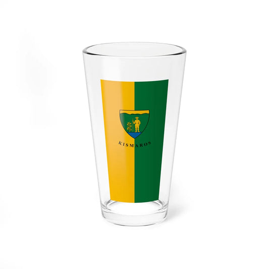 Flag of Kismaros vertical (Hungary) Pint Glass 16oz 16oz - Go Mug Yourself