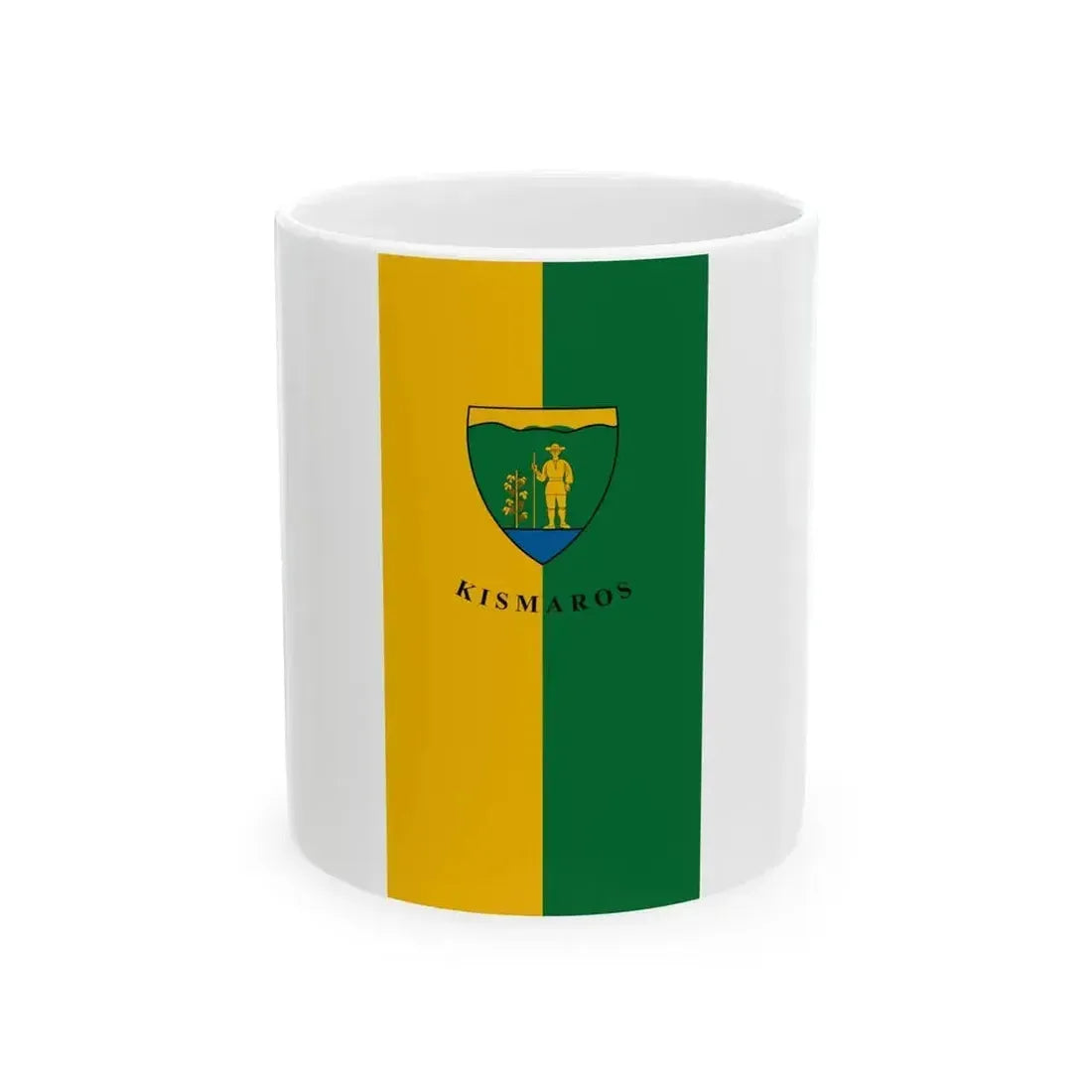 Flag of Kismaros vertical (Hungary) White Coffee Mug 11oz - Go Mug Yourself