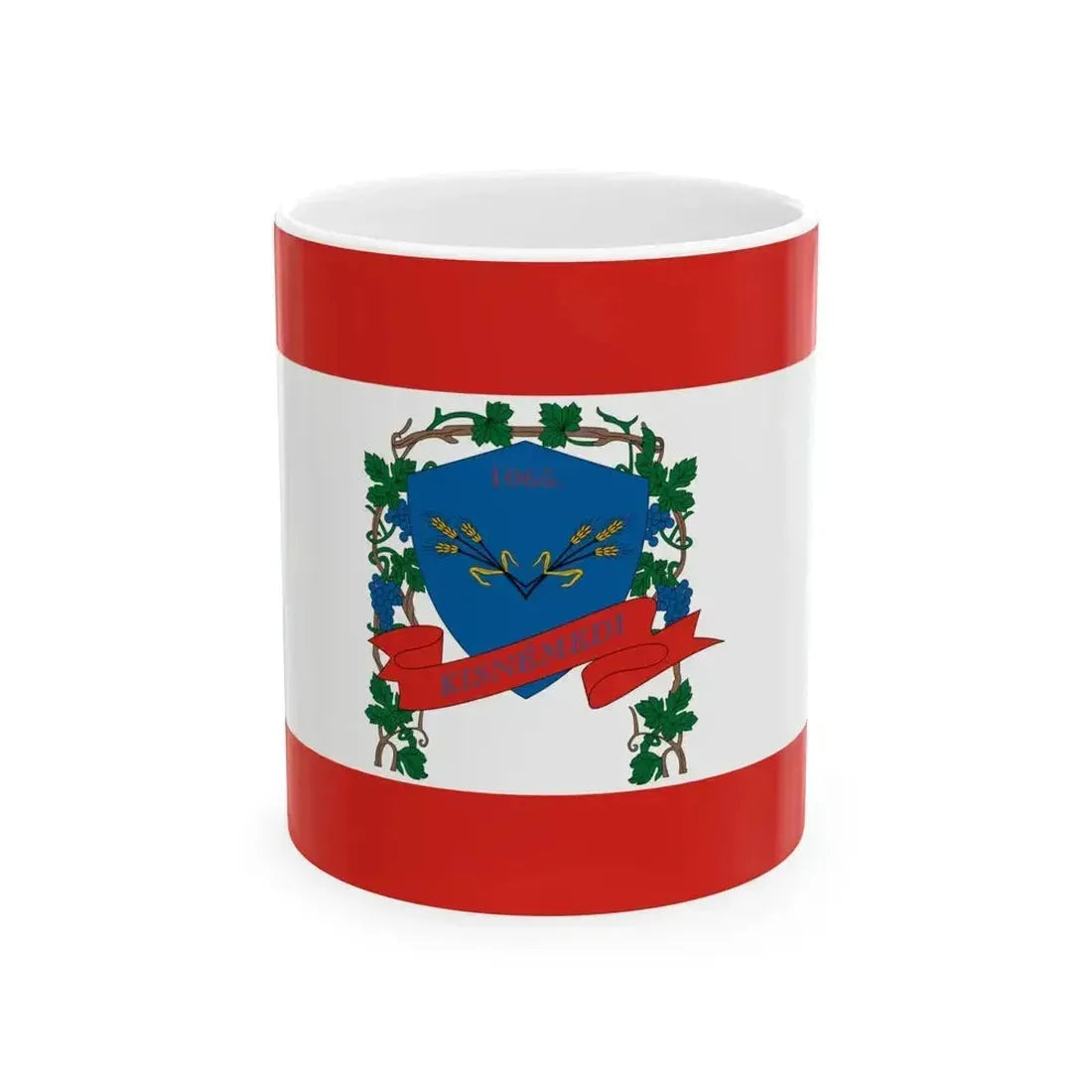 Flag of Kisnemedi (Hungary) White Coffee Mug 11oz - Go Mug Yourself