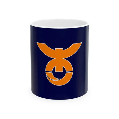 Flag of Kiso Nagano village no text (Japan) White Coffee Mug 11oz - Go Mug Yourself