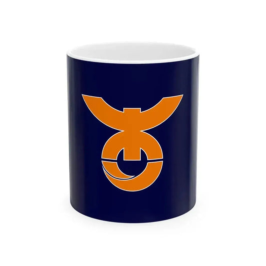 Flag of Kiso Nagano village no text (Japan) White Coffee Mug 11oz - Go Mug Yourself