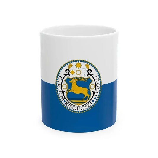 Flag of Kisoroszi (Hungary) White Coffee Mug 11oz - Go Mug Yourself