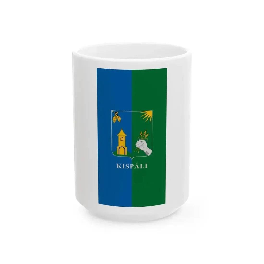 Flag of Kispali vertical (Hungary) White Coffee Mug 15oz - Go Mug Yourself