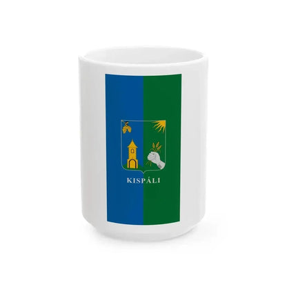 Flag of Kispali vertical (Hungary) White Coffee Mug 15oz - Go Mug Yourself
