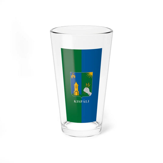 Flag of Kispali vertical variant (Hungary) Pint Glass 16oz 16oz - Go Mug Yourself