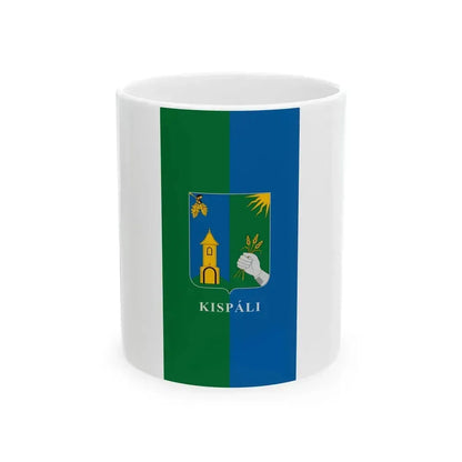 Flag of Kispali vertical variant (Hungary) White Coffee Mug 11oz - Go Mug Yourself