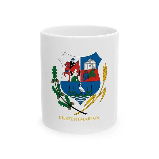 Flag of Kisszentmarton (Hungary) White Coffee Mug 11oz - Go Mug Yourself