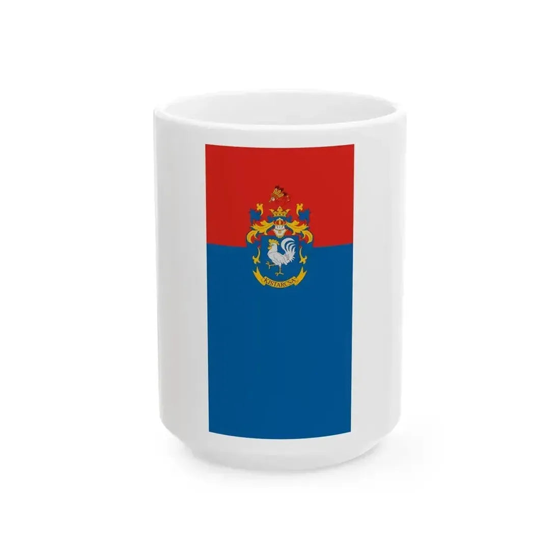 Flag of Kistarcsa vertical (Hungary) White Coffee Mug 15oz - Go Mug Yourself