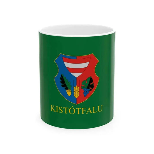 Flag of Kistotfalu (Hungary) White Coffee Mug 11oz - Go Mug Yourself