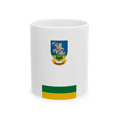 Flag of Kisvejke (Hungary) White Coffee Mug 11oz - Go Mug Yourself