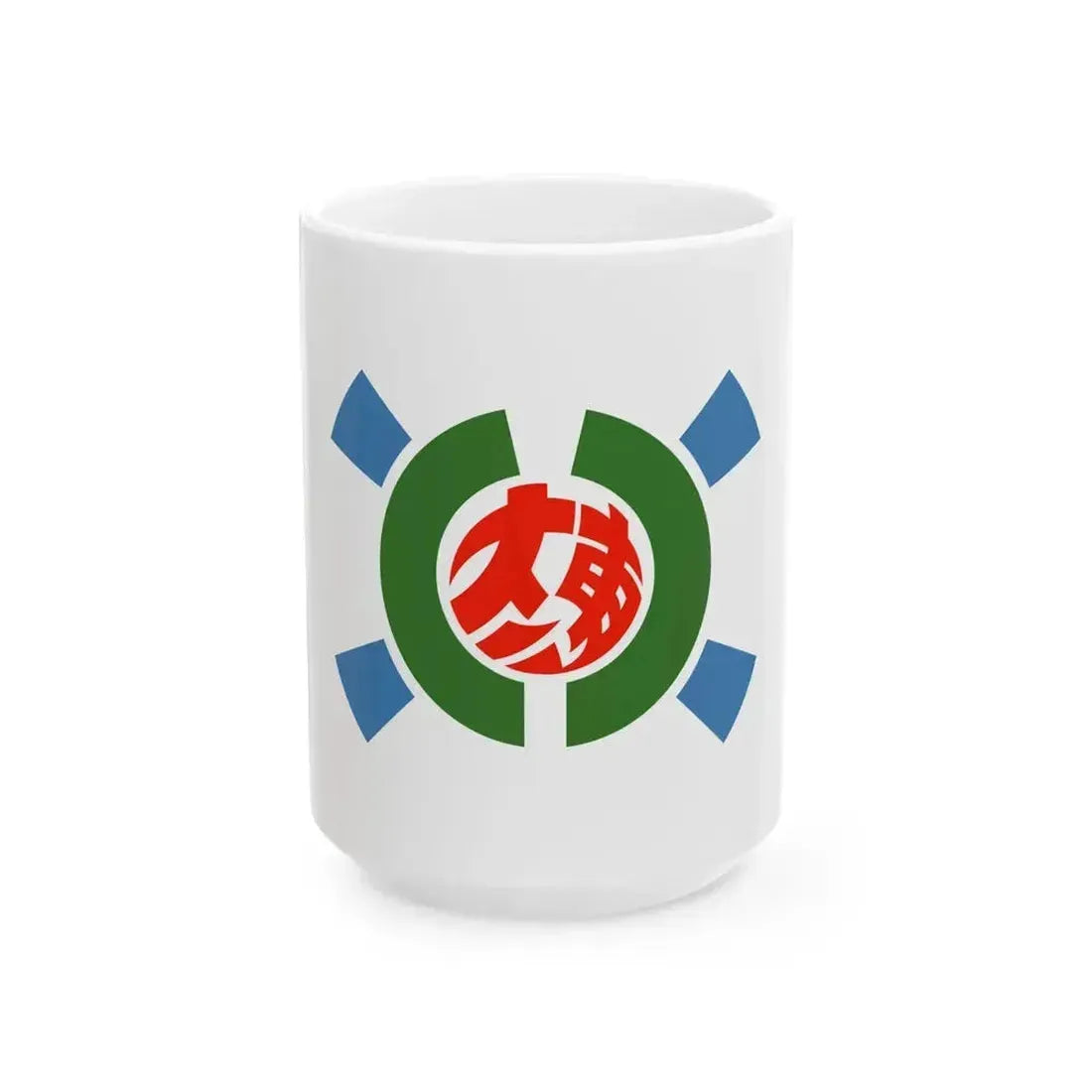 Flag of Kitadaito Okinawa (Japan) White Coffee Mug 15oz - Go Mug Yourself