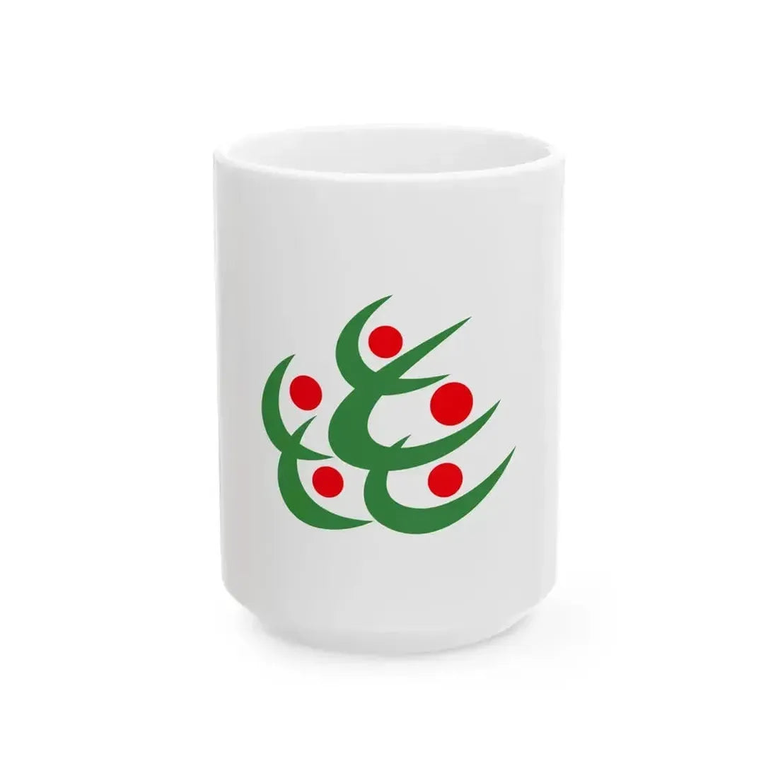 Flag of Kitakata Fukushima (Japan) White Coffee Mug 15oz - Go Mug Yourself