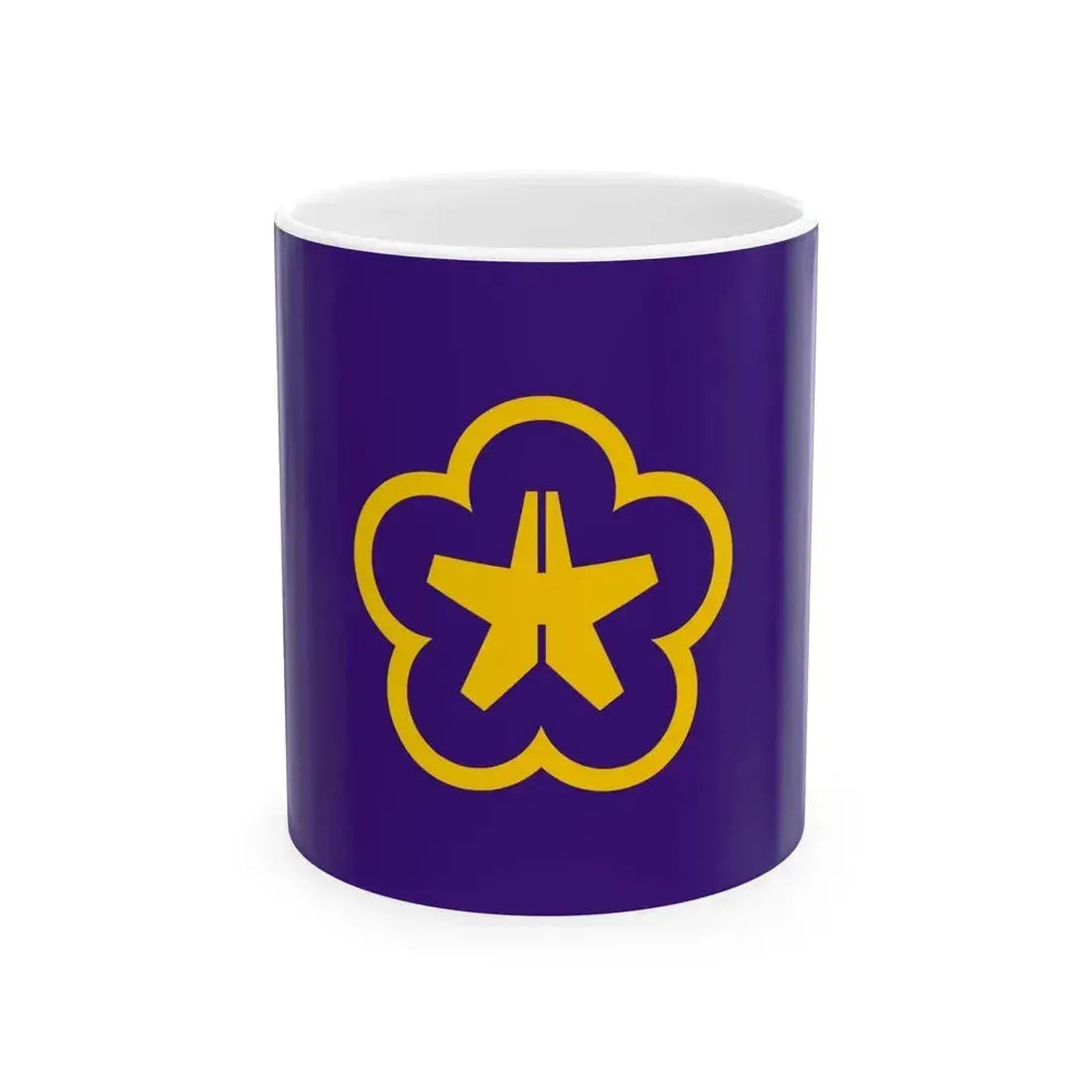 Flag of Kitakyushu Fukuoka gold version (Japan) White Coffee Mug 11oz - Go Mug Yourself