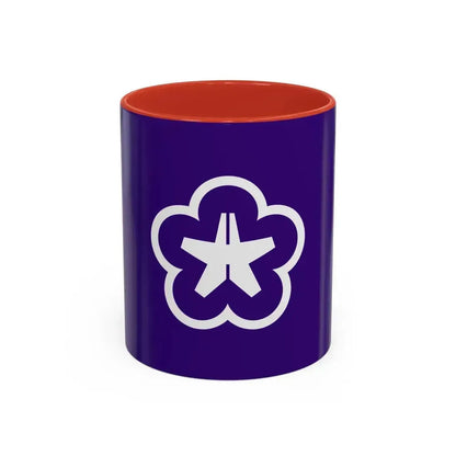 Flag of Kitakyushu Fukuoka Japan - Accent Coffee Mug 11oz Red - Go Mug Yourself