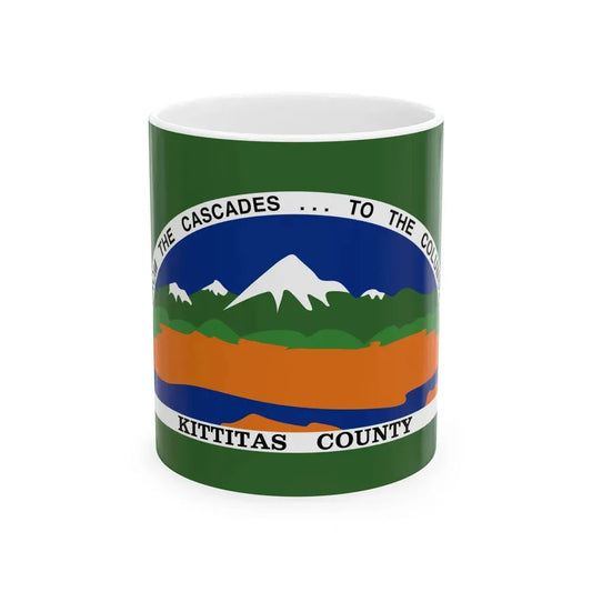 Flag of Kittitas County Washington (United States) White Coffee Mug 11oz - Go Mug Yourself