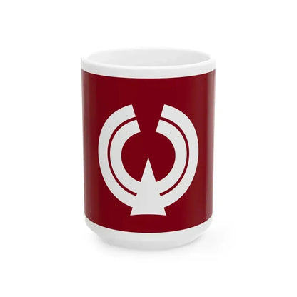 Flag of Kiyomi Gifu 1972-2005 (Japan) White Coffee Mug 15oz - Go Mug Yourself