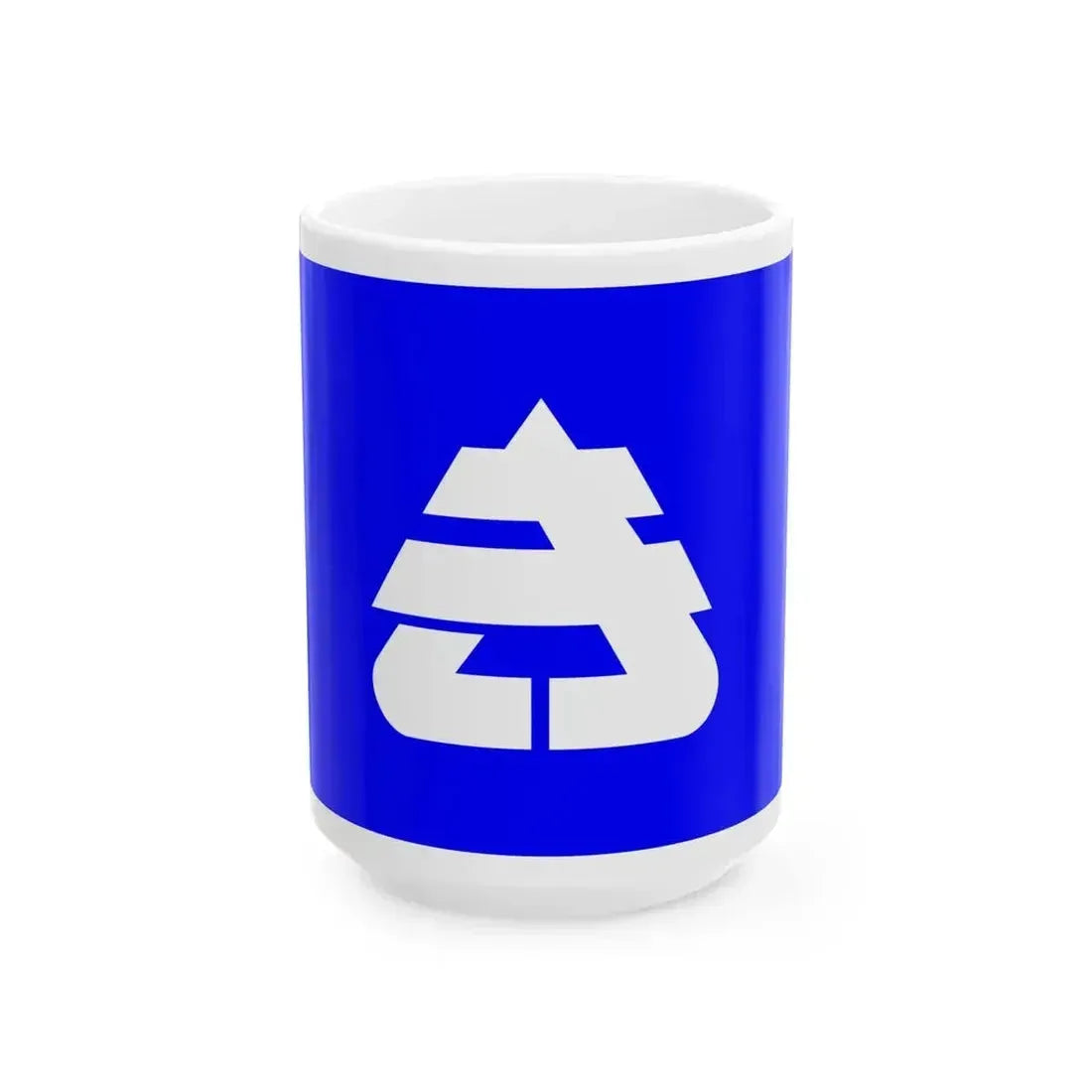 Flag of Kiyosu-town Aichi 1972-2005 (Japan) White Coffee Mug 15oz - Go Mug Yourself