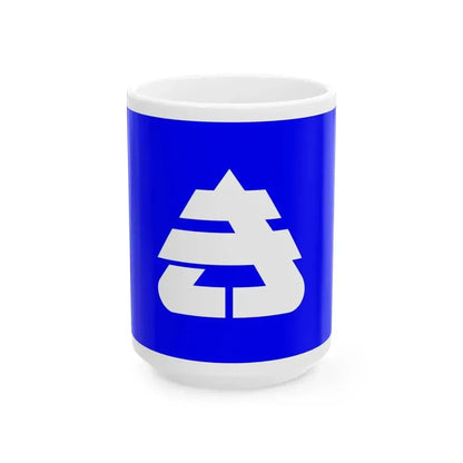 Flag of Kiyosu-town Aichi 1972-2005 (Japan) White Coffee Mug 15oz - Go Mug Yourself