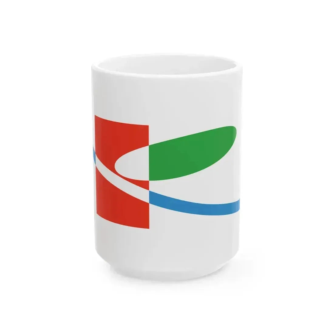 Flag of Kiyota Ward Sapporo Hokkaido (Japan) White Coffee Mug 15oz - Go Mug Yourself