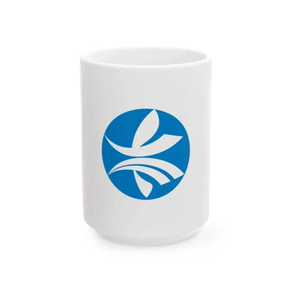 Flag of Kizugawa Kyoto (Japan) White Coffee Mug 15oz - Go Mug Yourself