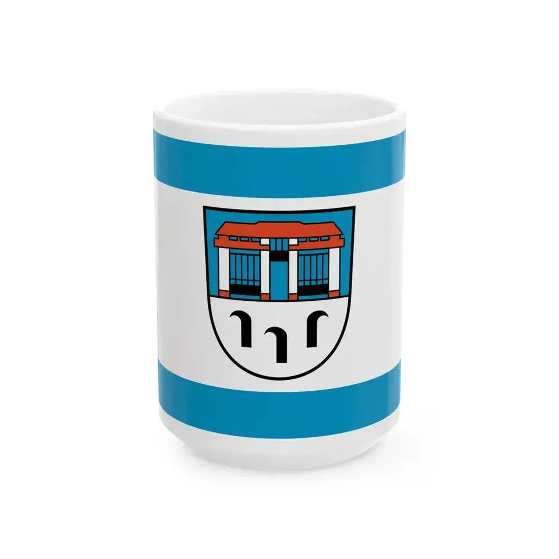 Flag of Kleinmachnow (Germany) White Coffee Mug 15oz - Go Mug Yourself