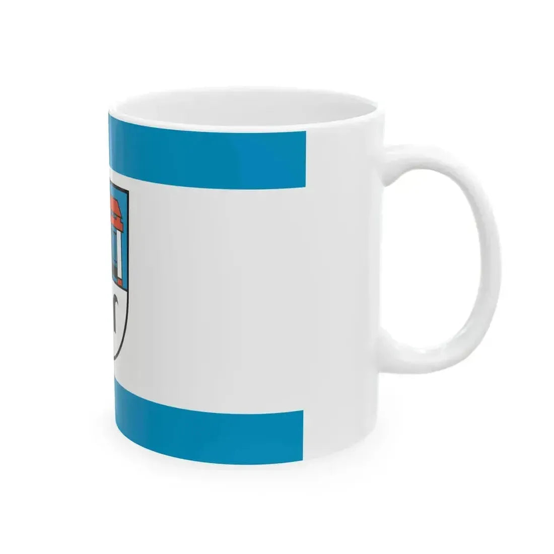 Flag of Kleinmachnow (Germany) White Coffee Mug - Go Mug Yourself