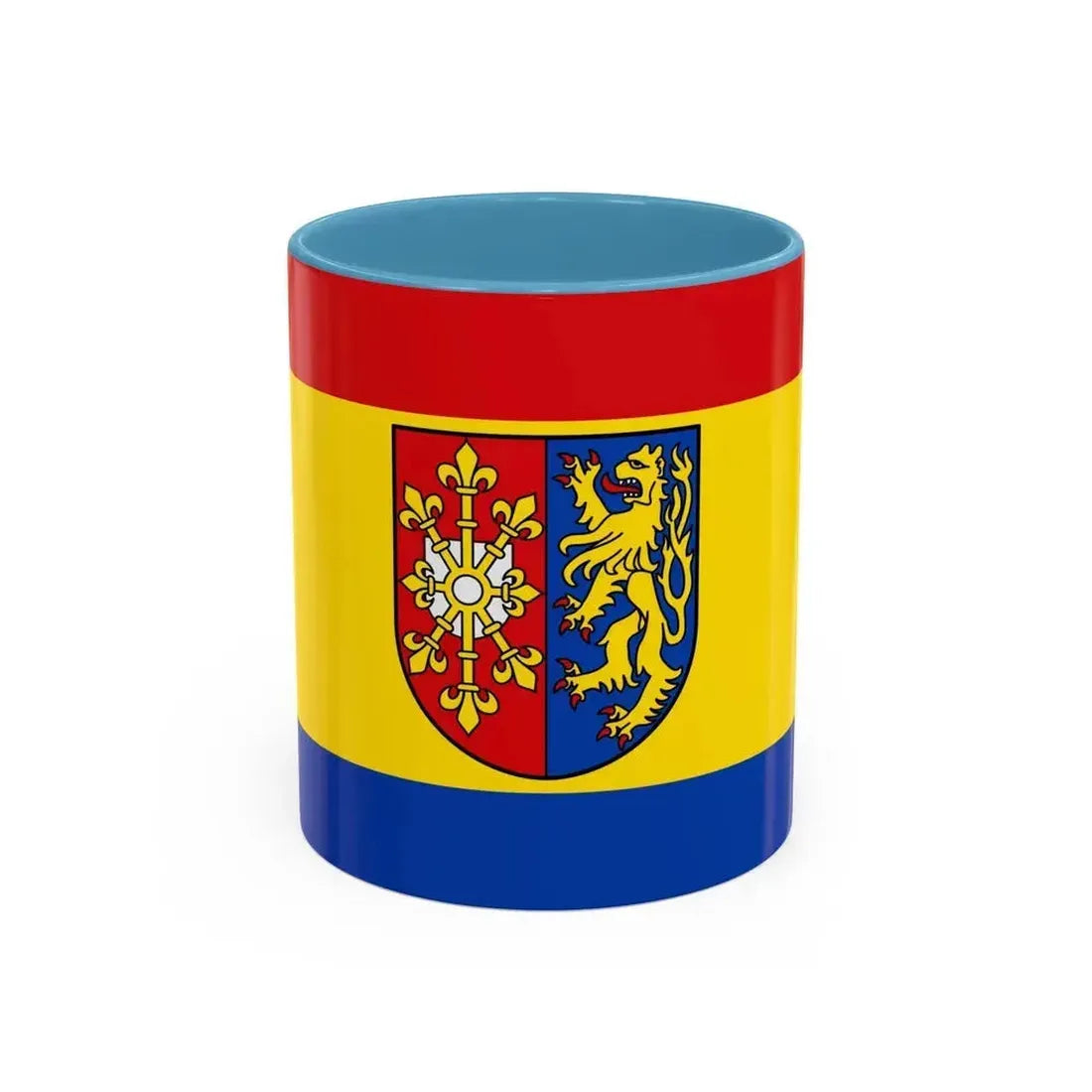 Flag of Kleve Germany - Accent Coffee Mug 11oz Light Blue - Go Mug Yourself
