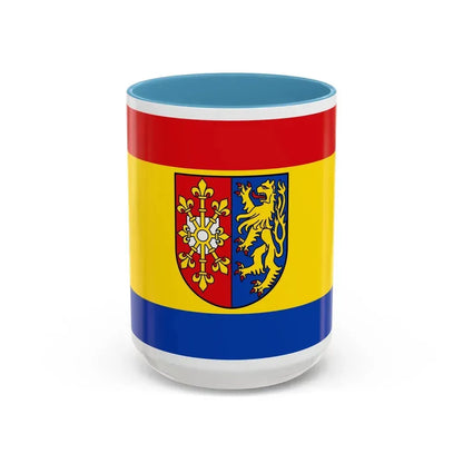 Flag of Kleve Germany - Accent Coffee Mug 15oz Light Blue - Go Mug Yourself