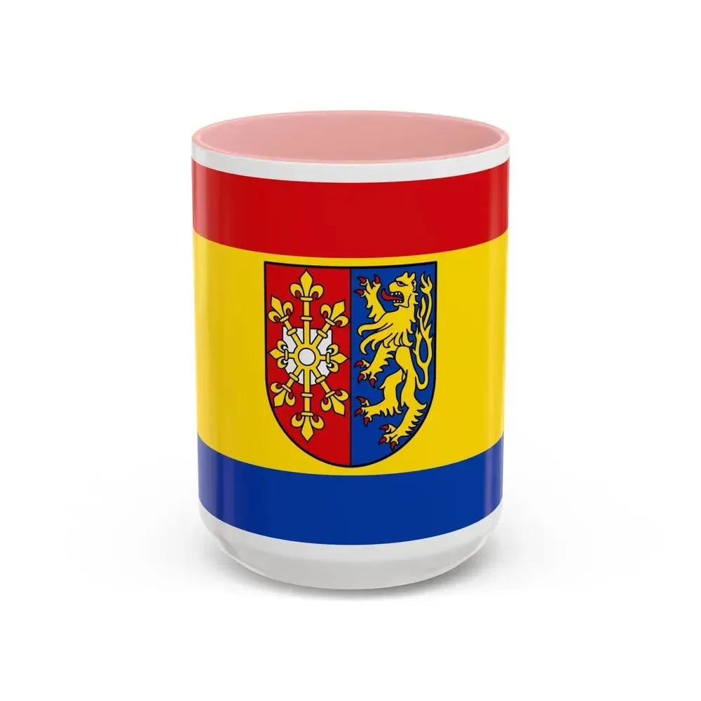 Flag of Kleve Germany - Accent Coffee Mug 15oz Pink - Go Mug Yourself