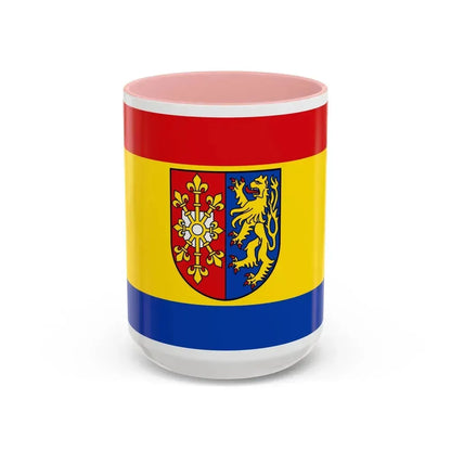 Flag of Kleve Germany - Accent Coffee Mug 15oz Pink - Go Mug Yourself