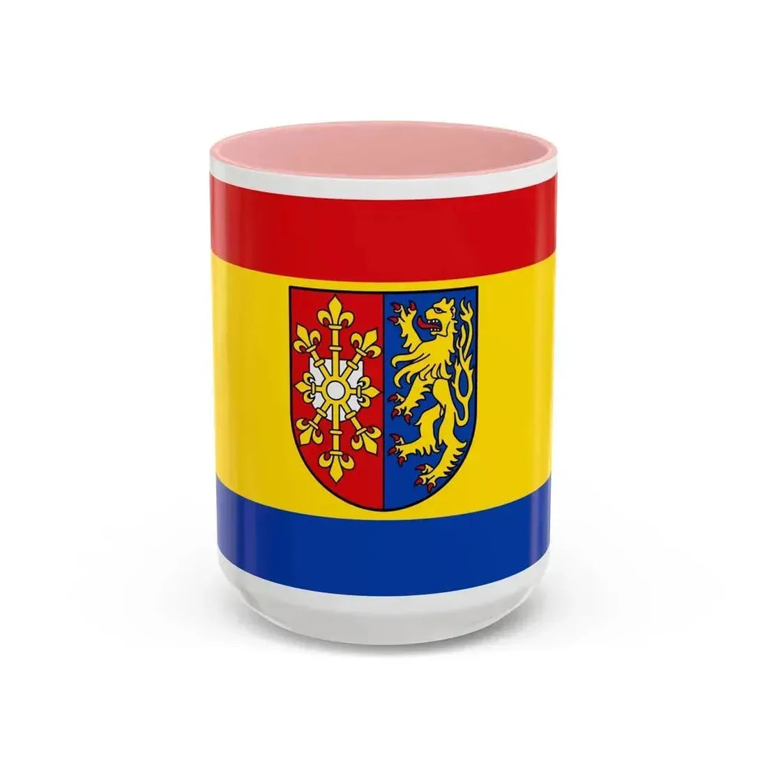 Flag of Kleve Germany - Accent Coffee Mug 15oz Pink - Go Mug Yourself