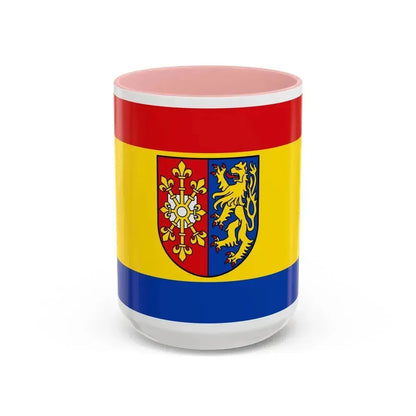 Flag of Kleve Germany - Accent Coffee Mug 15oz Pink - Go Mug Yourself
