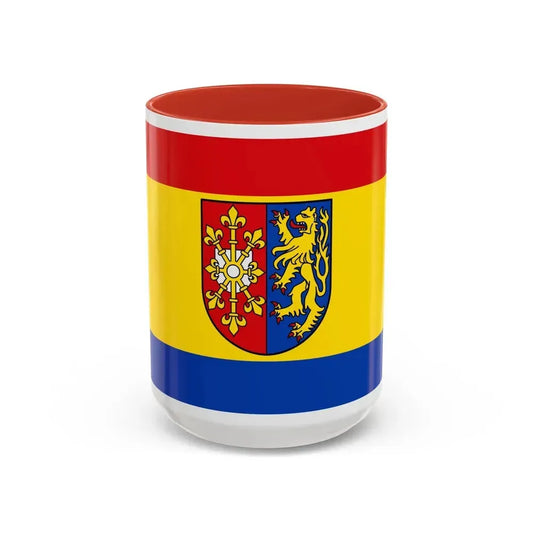 Flag of Kleve Germany - Accent Coffee Mug 15oz Red - Go Mug Yourself