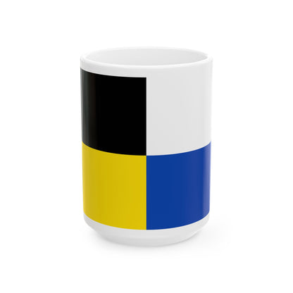 Flag of Kluisbergen (Belgium) White Coffee Mug-15oz-Go Mug Yourself