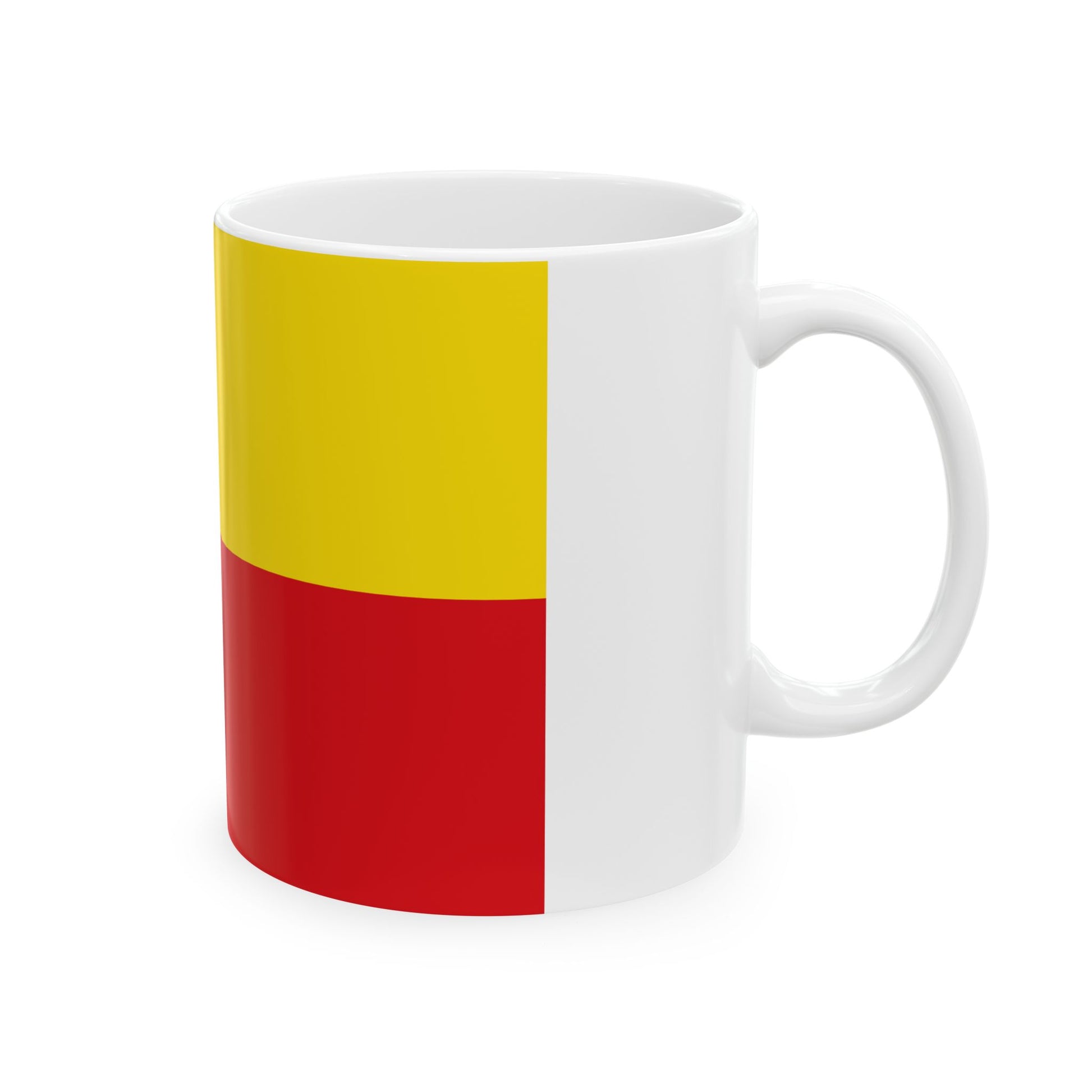 Flag of Knesselare (Belgium) White Coffee Mug-Go Mug Yourself