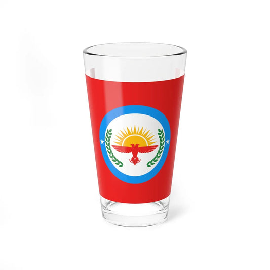 Flag of Kobani Canton (Syria) Pint Glass 16oz 16oz - Go Mug Yourself