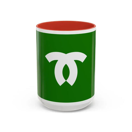 Flag of Kobe Japan - Accent Coffee Mug 15oz Red - Go Mug Yourself